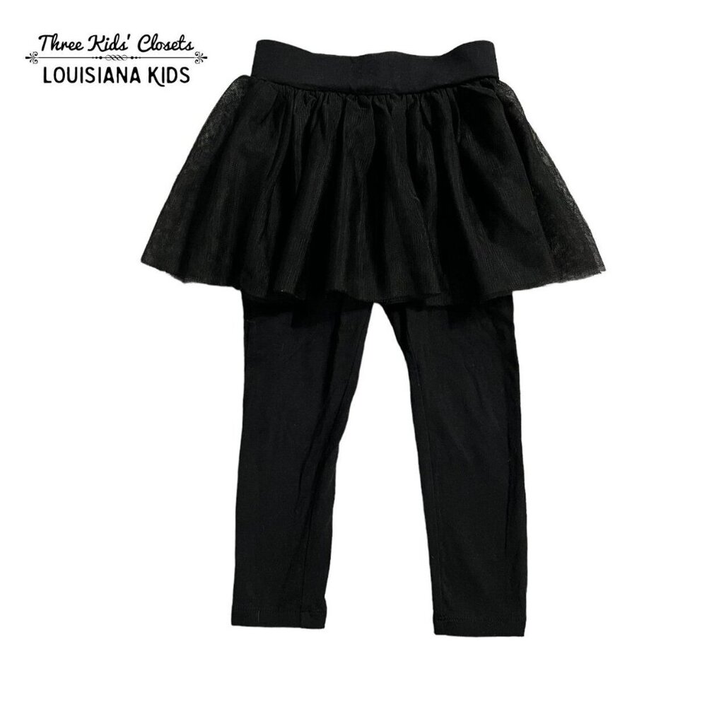 Flapdoodles 3T Black Tulle Skirt Skirted Leggings